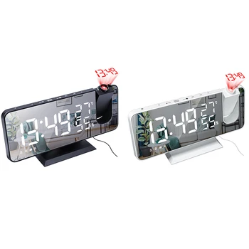 

Projection Alarm Clock with FM Radio, Temperature Monitor, Easy to Use, Clear Big Digit, Bedrooms Ceiling