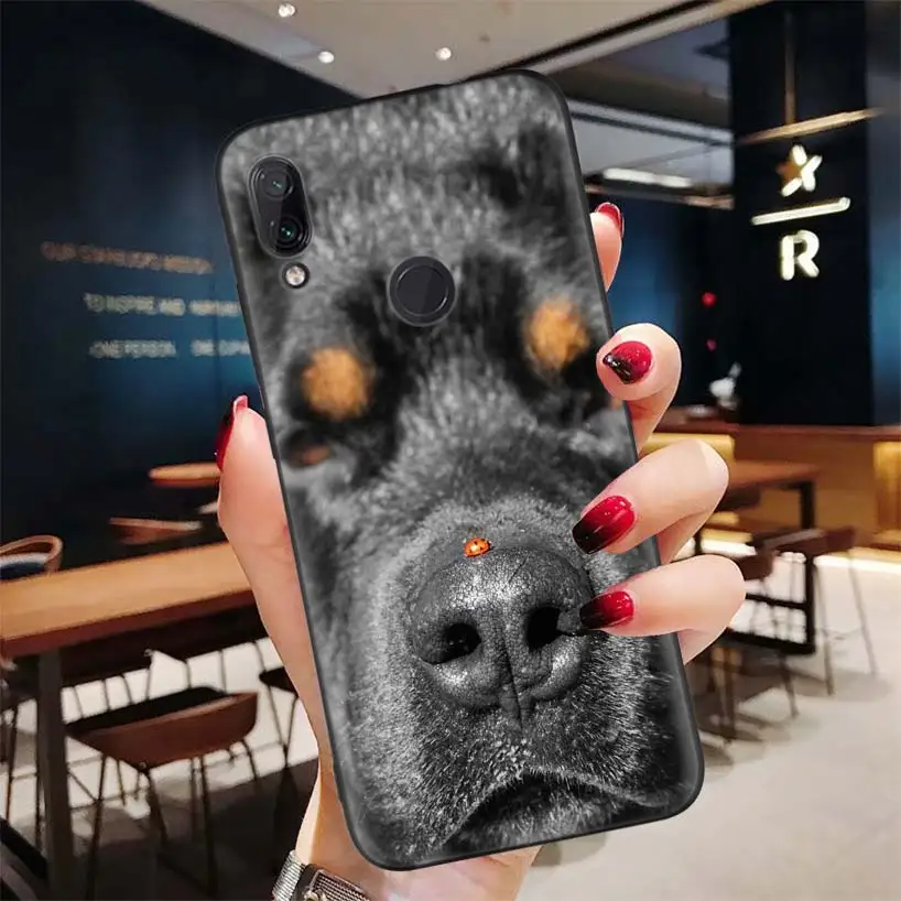 Черный чехол Ротвейлер для Xiao mi Red mi Note 8 7 7S 7A 6 S2 GO K20 Pro+ 6A mi 6X 5X A1 CC 9 8 мягкий чехол для телефона - Цвет: BD190-2