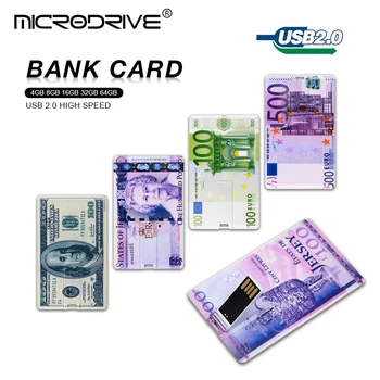 

currency pend drive 16GB 32gb 64gb USB Flash Drive U Disk флешка usb 128GB Memory Stick Pen Drive U Stick Usb Stick small Gift