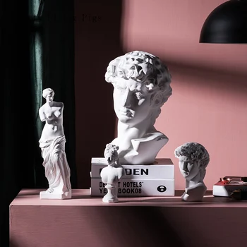 

Direct selling literary portrait sketch decoration classic resin David style home study three-dimensional decorative ornaments