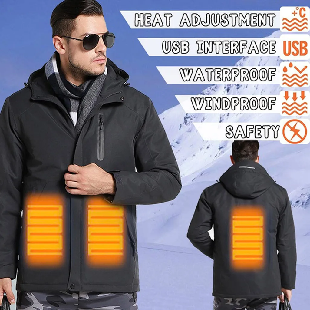 

Feitong Three-speed Temperature Control USB Charging Heating Warm Jacket 2019 Winter Men's Outwear jaqueta masculino