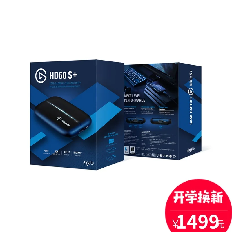 Elgato Hd60 S + Gioco Live Recording Hdmi Video Usb Capture Card 4K/Hdr/Ps4/Switch