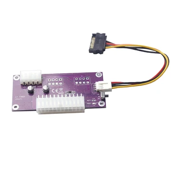 

Desktop ATX 24Pin Dual PSU Power Supply Sync Starter Extender Cable for BTC Miner Bitcoin Mining Expanded Ded With Manual Switch