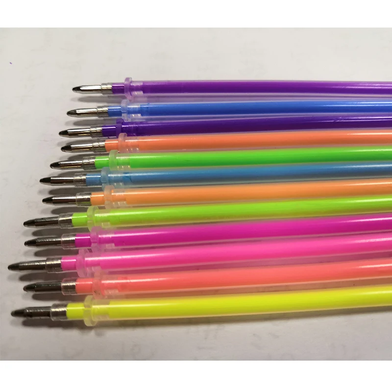 12 цветов гелевая ручка повторная заливка 1,0 мм красочная Живопись Рисунок Сменные стержни для ручек изюминка ручки для школы офисные студенческие канцелярские принадлежности