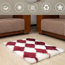 Маленький ковер из искусственного меха овчины, мягкая шерсть, современный ковер, прикроватная подушка для пола, плюшевая подушка для дивана, гостиной, спальни