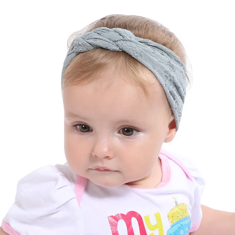 

Baby Headband Girls Cross Design Lace Headband Headwear Apparel Photography Prop Party Gift 2020 7Colors