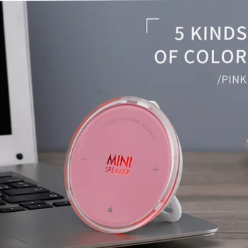 

Mini Portable bluetooth speaker with light logo wireless колонка Cute Orateur Stand altavoces music Center TF card fm sound box
