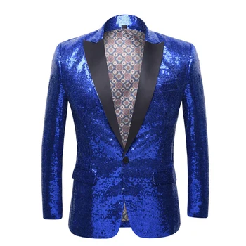 

2020 Men's Super Shiny Blazer Nightclub Bar DJ Korean Men's Idol Group Performance Costume