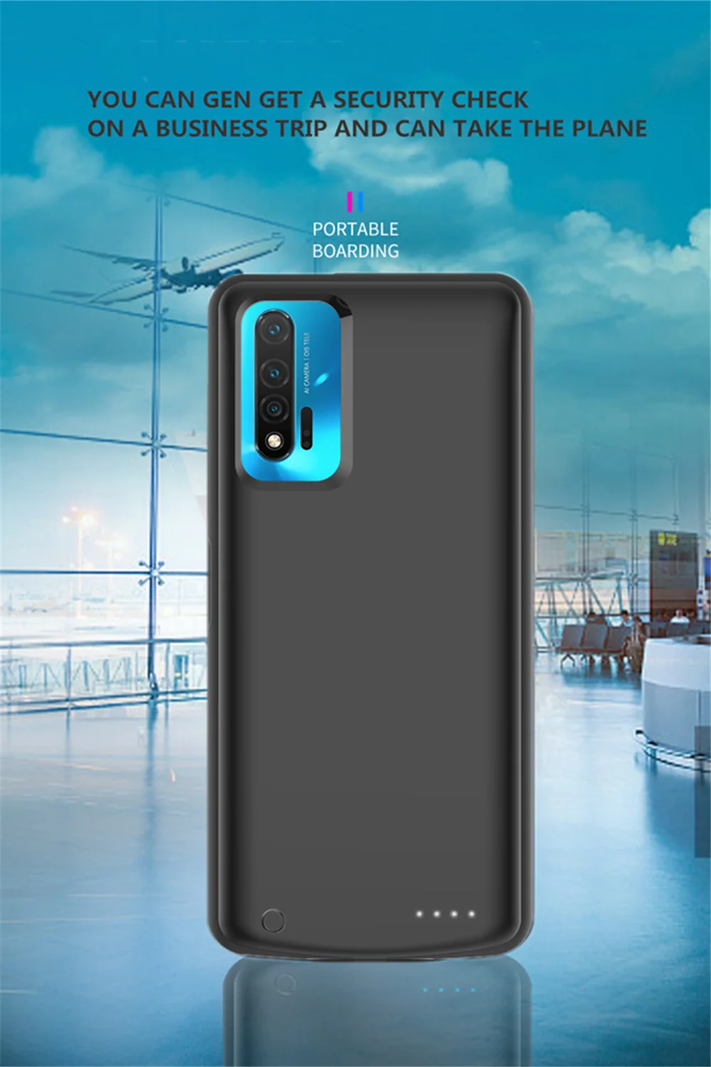 6500 мА/ч чехол для зарядного устройства для huawei Nova 6 Чехол для резервного аккумулятора чехол для зарядного устройства для huawei Nova 6 Чехол для зарядки s