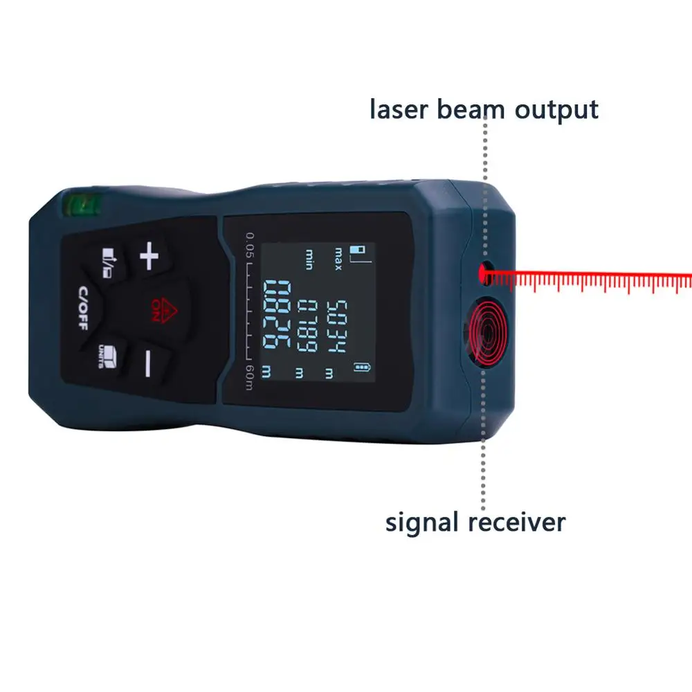 40M 60M 80M 100M Laser Rangefinder Digital Laser Distance Meter Battery-Powered Laser Range Finder Tape Distance Measurer Ruler