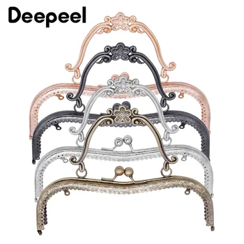 

Deepeel 1/5/10pcs 20.5cm Retro Metal Bag Frame Kiss Lock Buckle Purse Frame Handle DIY Hardware Crafts Parts Accessories BF082