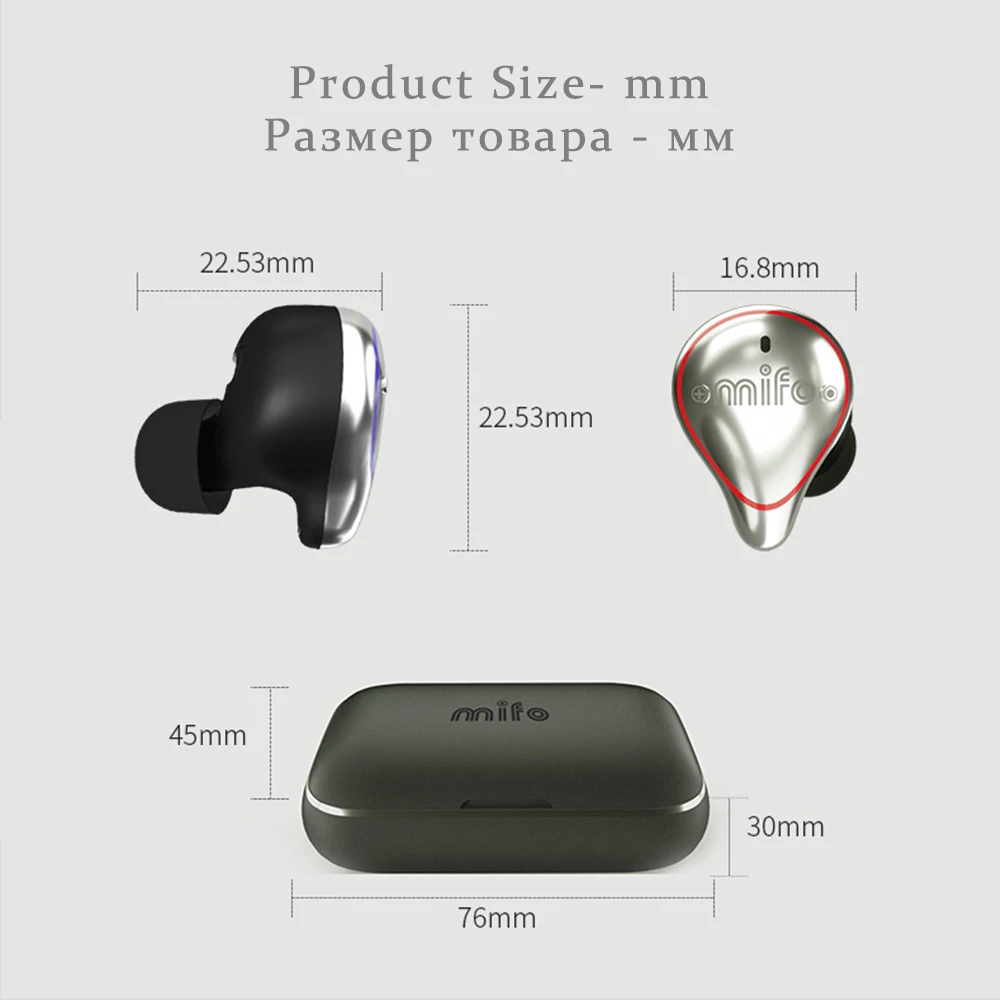 TWS earbuds mifo O5 O7 Bluetooth 5 0 True Wireless Earbuds waterproof Bluetooth Earphone Sport 3D Stereo Sound Earphones