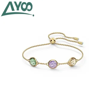 

ayoo high quality swa 2020 new simple and colorful crystals gentle beaded adjustable women's bracelet bracelet women