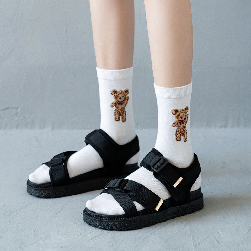 

Woman Harajuku Funny Cartoon Animal Cotton Socks Funny Bear Happy Woman Socks Kawaii Cute Girl Socks Comfortable Socks