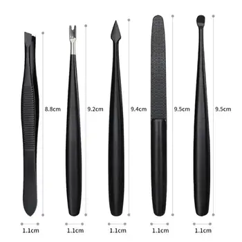 

10pcs Manicure Pedicure Set Finger Toe Nail Clippers Scissors Grooming Tool with Leather Case Kit for Women Men