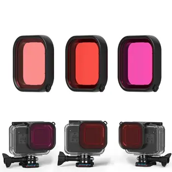 

3pcs Dive Lens Filter Kit for Gopro Hero 8 Black Sport Camera Accessoreis Camera Accessoreis