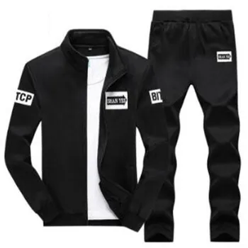 

Men's Sporting Suit Male Tracksuit Men Spring Autumn Casual Sportswear Fashion Sweatshirt 2PC Jacket+Pants Clothing Sets 4XL