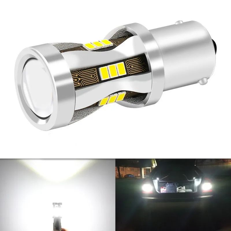 1 шт. 1156 P21W светодиодный BA15S PY21W BAU15S Canbus 4014 3030 T20 7440 W21W 7443 WY21W 1157 BAY15D лампа для