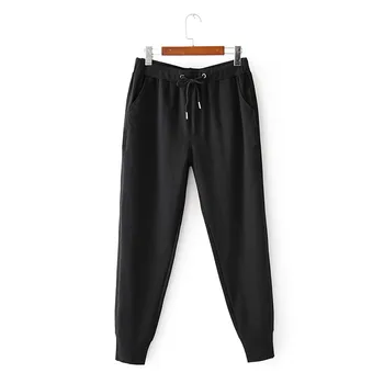 

Plus size 2020 spring collection, elastic waist, cotton Harem pants with pockets on either side, baggy slacks 220pounds of lady
