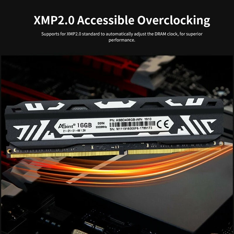ASint DDR4 2666 МГц 16 Гб высокопроизводительный ПК Оперативная память 8-Слои PCB XMP2.0 с высоким Термальность проводимости тепла раковина память для настольного компьютера