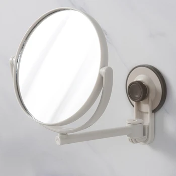 

Bath Mirror Cosmetic Mirror 1X/3X Magnification Suction Cup Adjustable Makeup Mirror Double-Sided Bathroom Mirror