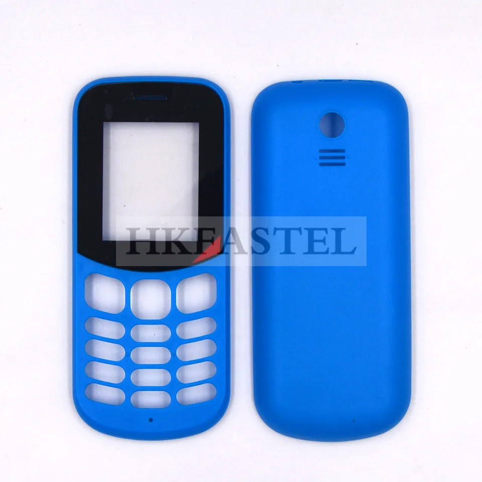 HKFASTEL высококачественный корпус клавиатуры для Nokia 130 Dual SIM Полный Мобильный телефон чехол с клавиатурой - Цвет: Blue No keypad