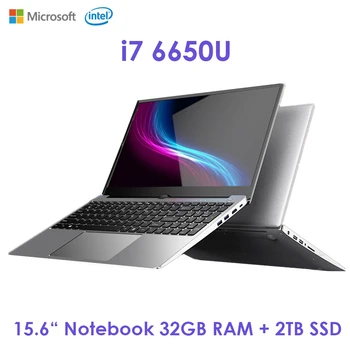 Súper 15,6 pulgadas Juegos de ordenador portátil Intel Core I7-6650U DDR4 GB 16GB 32GB RAM 1TB 2TB M.2 SSD 5G WiFi Windows 10 Ultrabook de Metal portátil