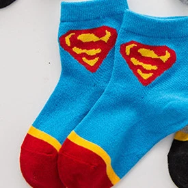 Детские Нескользящие мягкие носки; гетры с героями мультфильма «Супермен», «Паук»; унисекс; летние гетры для новорожденных; Одежда для младенцев - Цвет: Sky Blue