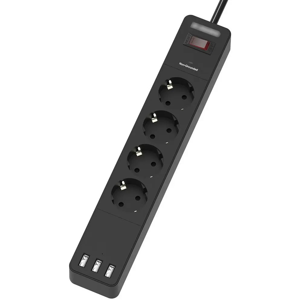 Smart USB Power Strip Socket EU Plug 4 Outlet 3 Port USB Charger Phone Tablet Charger Adapter For Home