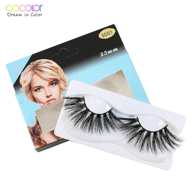 

Docolor 1Pairs/5D Mink False Eyelashes long lasting Handmade Lashes Natural Thick Long Dramatic Mink Lashes Eye Makeup Tools