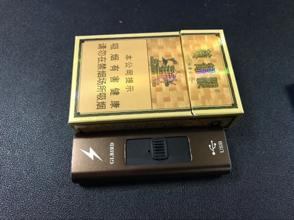 USB Зажигалка тонкая Arc Plasma Ветрозащитная электронная перезаряжаемая для курения