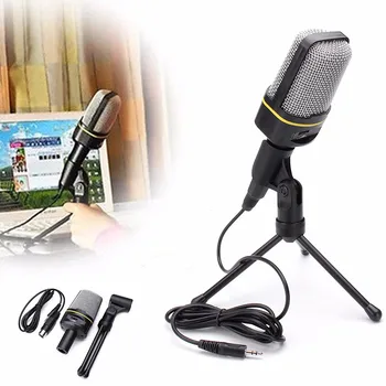 

CLAITE 3.5 mm Condenser Microphone Mic For Laptop MSN Skype Singing Recording Notebook PC For Live webcast