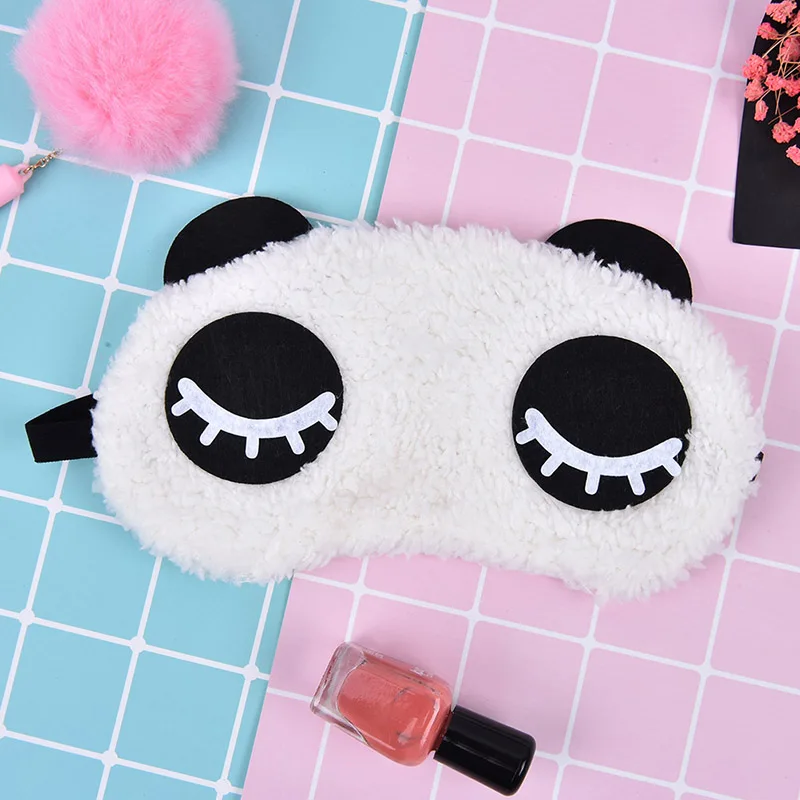 Health Care Tools Cute Face White Panda Eye Mask Eyeshade Shading Sleep Cotton Goggles Eye Mask Sleep Mask Eye Cover 3 Styles 4
