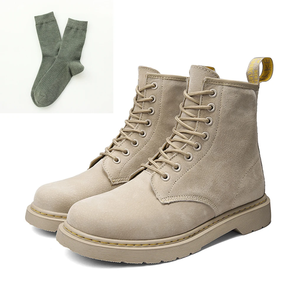 

2019 Winter Leather Safety Work Boots Men Indestructible Shoes Fashion Mid-Calf Boots Steel Toe Sneaker Rubber Safety