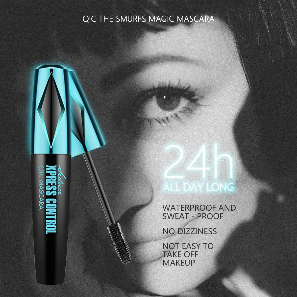 Глаза 4D шелковое волокно Тушь для ресниц водоСТОЙКАЯ натуральная объемная