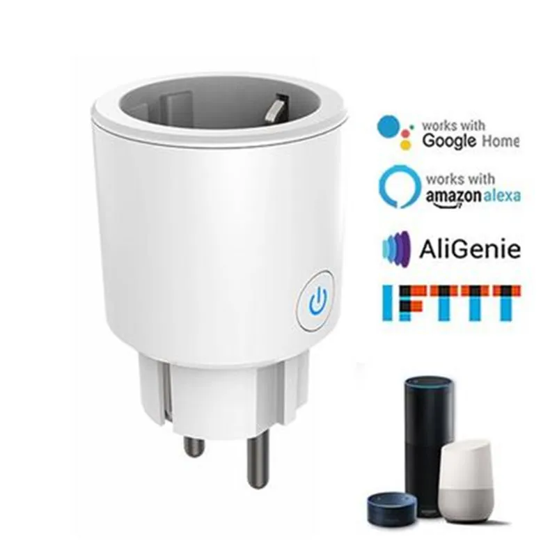 Smart Plug 13A EU Works with Amazon Alexa Google Home,IFTTT Remote Control WiFi Switch Mini Socket Outlet with Timing Function