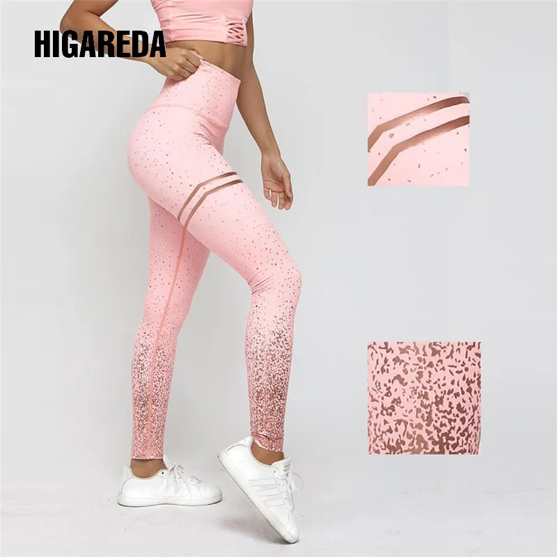 

women new leggings fitness high waist fashion casual thin Pattern Print Workout Elastic Slim Trousers Pants striped