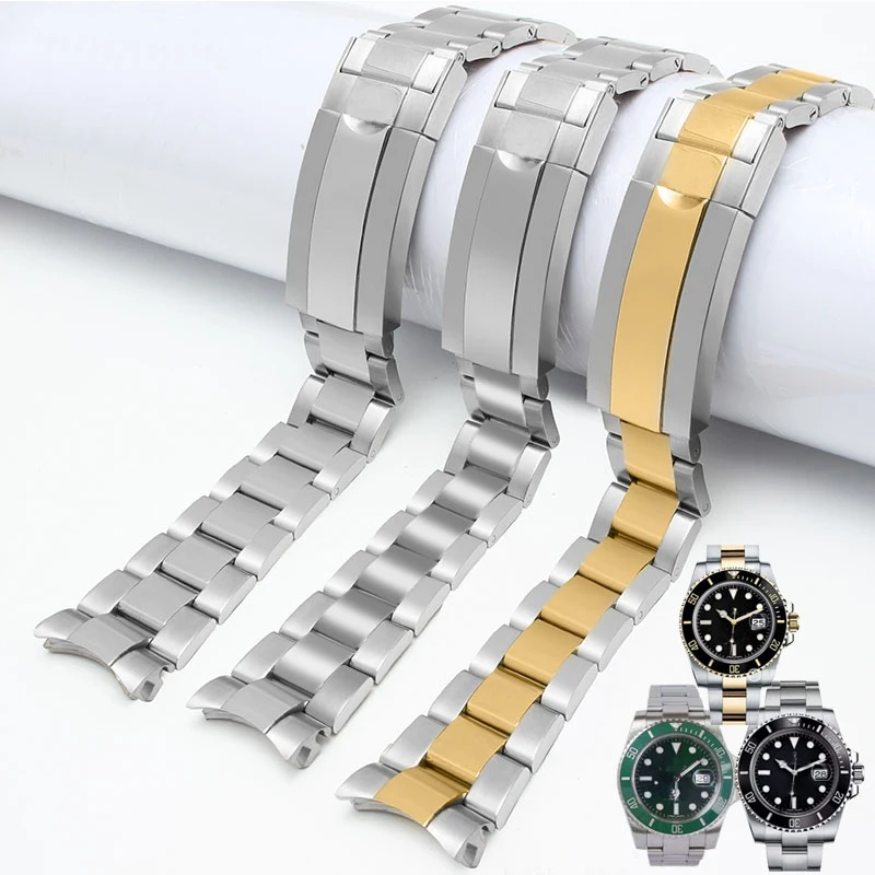 Браслет для часов Rolex SUBMARINER однотонный браслет из нержавеющей стали часовая