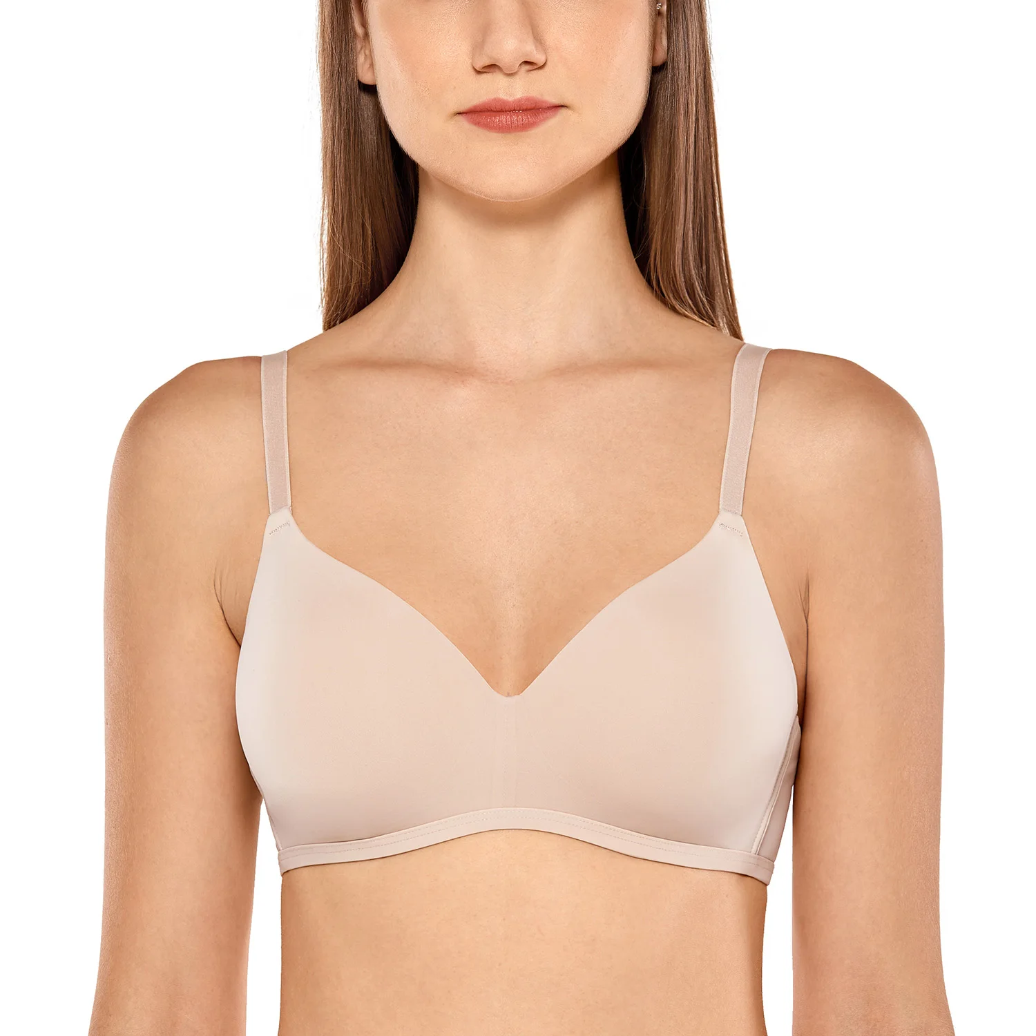 Beige02 Женский бесшовный бюстгальтер без косточек - Цвет: Beige02