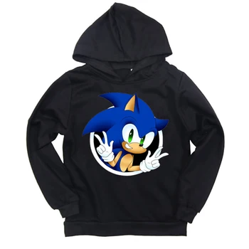 

2020 Popular Casual Child Sonic Hoodie Long Sleeve Kids Cartoon Sweatshirts Boys Girls Sportswear Tops Children Pullover Gift