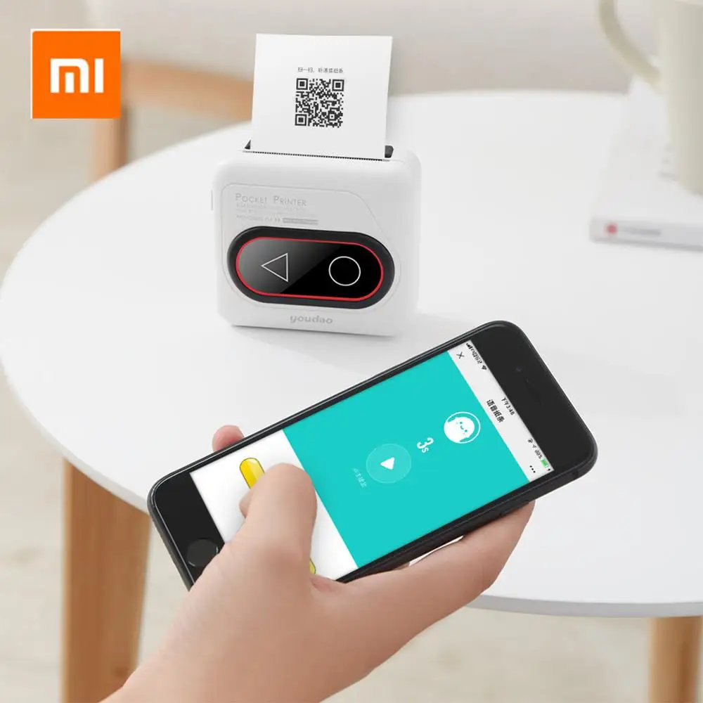 Xiaomi Mijia Youdao Карманный принтер портативный термальный bluetooth HD 306 точек/дюйм мини