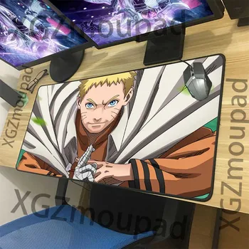 

XGZ Japanese Anime Custom Large Mouse Pad Black Lock Edge Naruto Computer Table Mat Natural Rubber Non-slip Couple Coasters