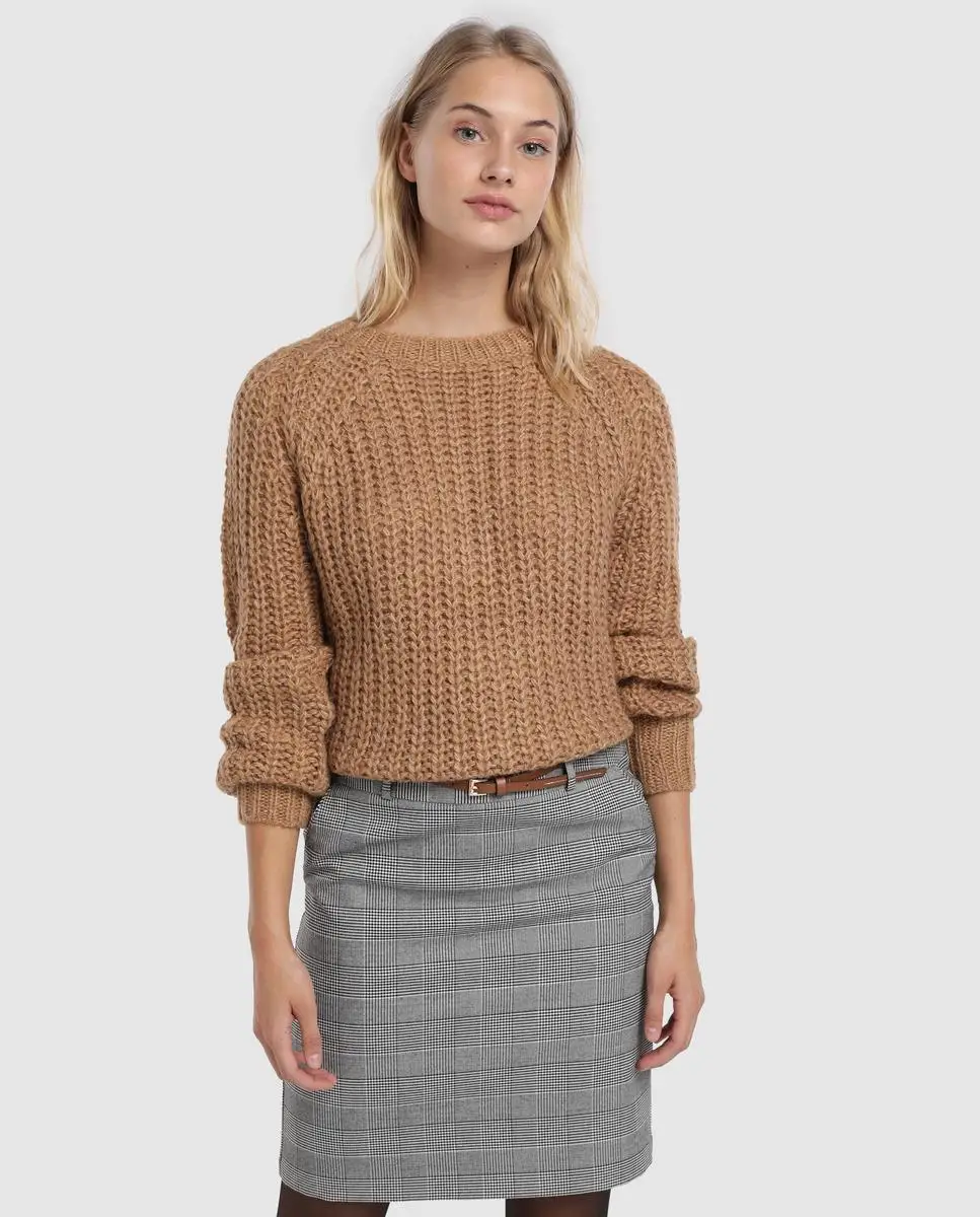 Fórmula Joven Falda Cuadros Recta Gris con Cinturón y Bolsillos Estilo Elegante Faldas Mujer Moda 2019 El Inglés - AliExpress Ropa de mujer