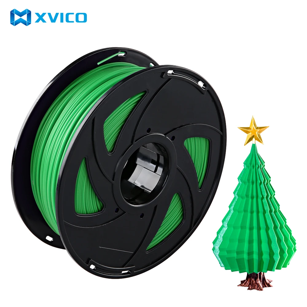 XVICO 3D PLA нить принтера, точность измерения+/-0,03 мм, 1 кг катушка(2.2lbs), 1,75 мм для печати