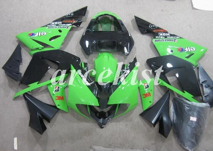4 подарки ABS мотоцикл обтекатели комплект подходит для kawasaki Ninja ZX10R 2004 2005 04 05 10R ZX-10R тела набор зеленый черный
