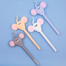 

12Pcs Korean Fancy Funny Cute Anime Pens Mouse Rat Kawaii Office School Blue Black Ballpoint Stationery Rollerball Kawai Thing