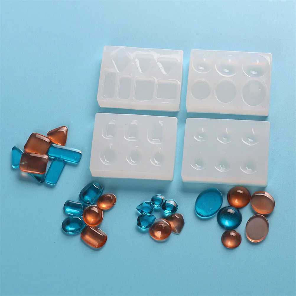 2018 New 1PC Craft DIY Transparent UV Resin Liquid Silicone Mold Pendant Charms for DIY Earrings Necklace Making Jewelry 4 Style