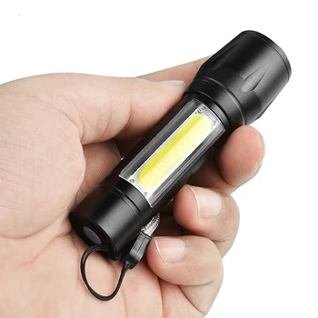 

yunmai 1517 2000lm Built In Batttery Mini Flashlight Q5 & Cob Led Zoom Aluminum 4 Modes Torch Rechargeable Lantern Flashlight