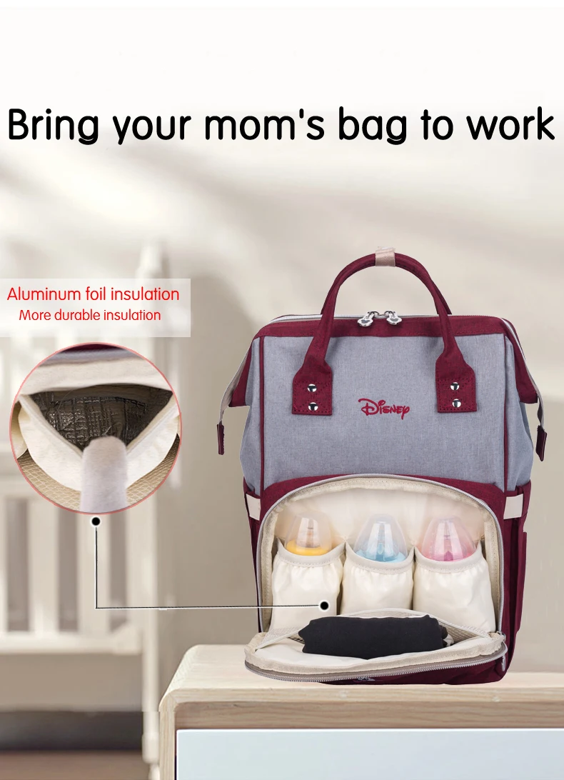 Дисней Микки Минни детские пеленки сумка рюкзак большой емкости Мумия Многофункциональный Детский рюкзак сумка для подгузников детская коляска сумка для подгузников