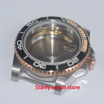 

Watch parts 40mm stainless steel sapphire crystal watch case fit ETA 2836 Miyota 8215 821A automatic movement
